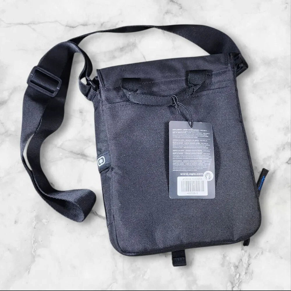 NWT OGIO Technologio RS655 Shoulder Sling Bag Black Blue AASC Logo Pockets
